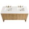 James Martin Vanities Hudson 60in Double Vanity, Light Natural Oak w/ 3 CM White Zeus Top 435-V60D-LNO-3WZ - alternate 6